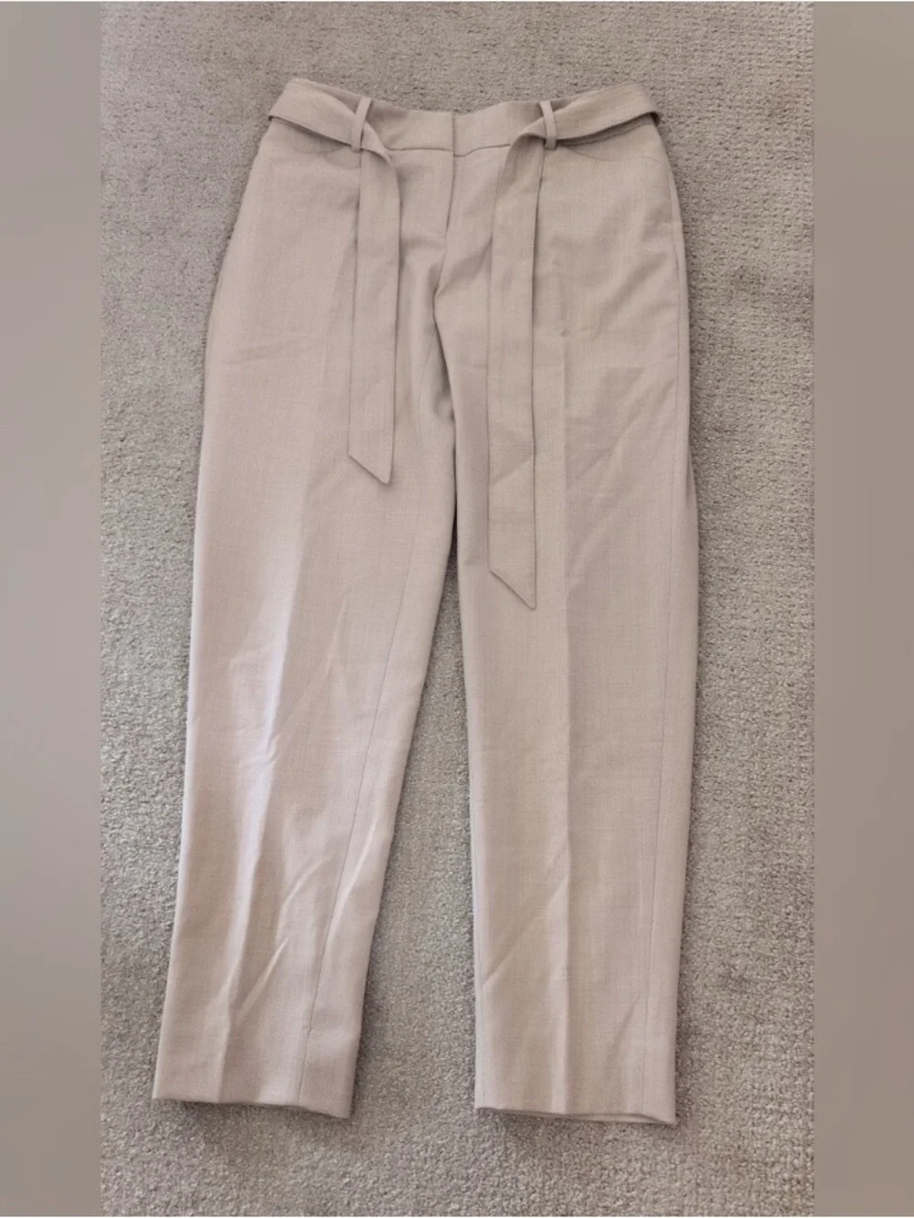 Hollister Light Taupe Tie-Waist Straight Pants